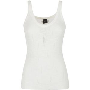 Pinko, Dames, Tops, Wit, Maat: L Katoen,