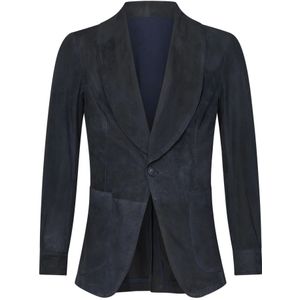 Franzese Collection, Heren, Jassen, Blauw, Maat: 2XL Suède,