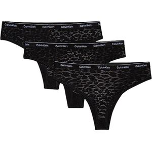 Calvin Klein - 3-Pack String - Zwart - Katoen