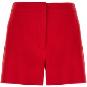 Sportmax, Dames, Korte broeken, Rood, Maat: XS Katoen,