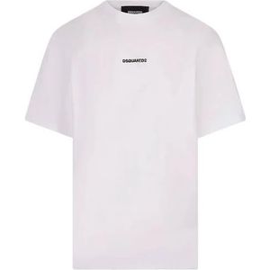 Dsquared2, Heren, Tops, Wit, Maat: S Katoen,