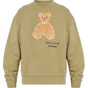 Palm Angels, Heren, Sweatshirts & Hoodies, Groen, Maat: L