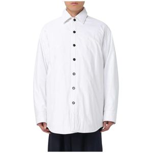 Bottega Veneta, Heren, Jassen, Wit, Maat: XS Katoen,