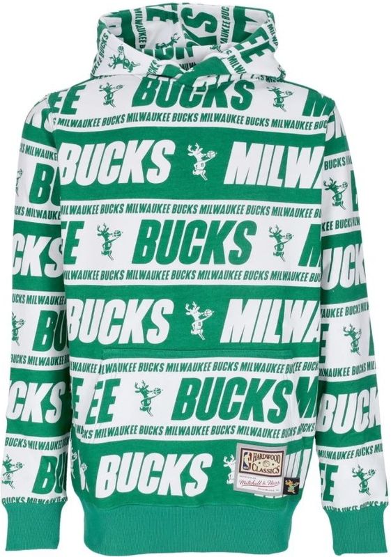 Mitchell & Ness - Hoodie - Milwaukee Bucks Teamwrap