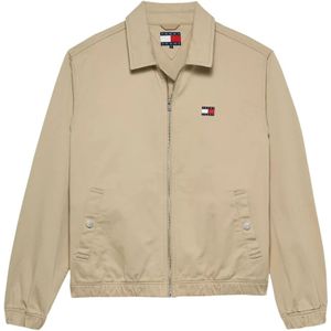 Tommy Jeans, Heren, Jassen, Beige, Maat: S Katoen,