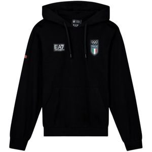 Emporio Armani Ea7, Heren, Sweatshirts & Hoodies, Zwart, Maat: S