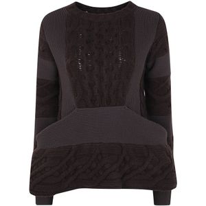 Sacai, Dames, Truien, Bruin, Maat: L Wol,