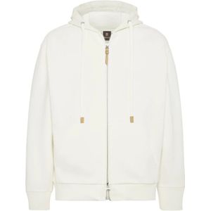 Boggi Milano, Heren, Sweatshirts & Hoodies, Wit, Maat: S Katoen,