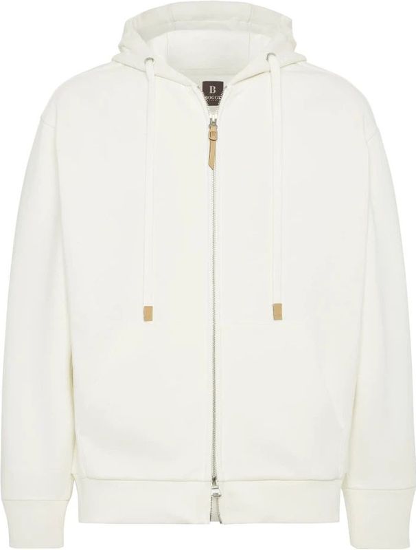 Boggi Milano, Heren, Sweatshirts & Hoodies, Wit, Maat: M Katoen,