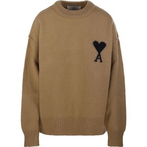 AMI - Wollen Trui - Beige - Unisex