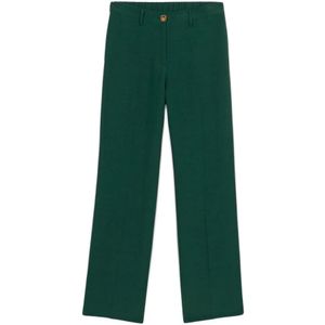 Oltre, Dames, Broeken, Groen, Maat: M Linnen,