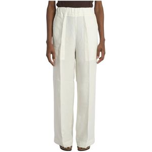 True Avenue, Dames, Broeken, Wit, Maat: W30 Linnen,