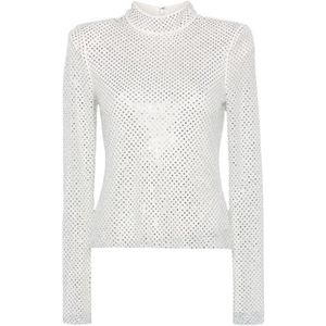 Self Portrait, Dames, Tops, Grijs, Maat: L Poliester,