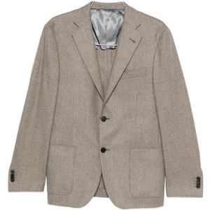 Corneliani, Heren, Jassen, Bruin, Maat: 2XL Wol,