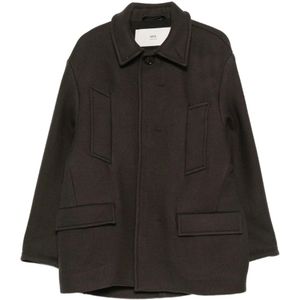 Ami Paris, Dames, Mantels, Bruin, Maat: 2XS Katoen,