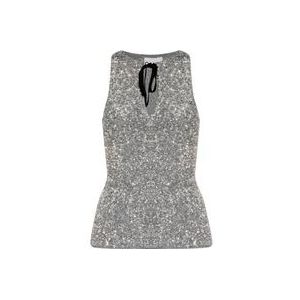 Ganni Paillettentop , Gray , Dames , Maat: M