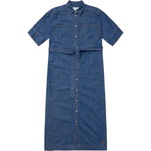 Munthe, Dames, Jurken, Blauw, Maat: S Denim,