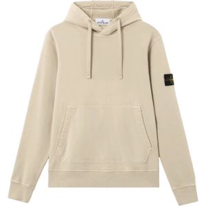 Stone Island, Heren, Sweatshirts & Hoodies, Beige, Maat: L Fleece,