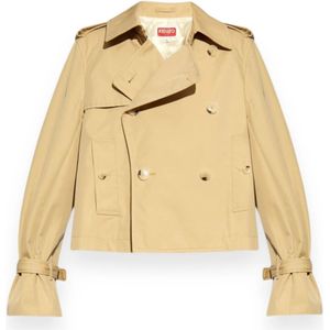 Kenzo, Dames, Jassen, Beige, Maat: XS