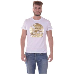 Versace Jeans Couture, Heren, Tops, Wit, Maat: M Katoen,