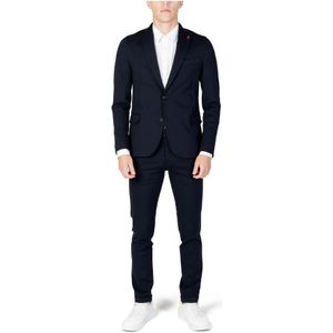 Mulish, Heren, Pakken, Blauw, Maat: 4XL Viscose,