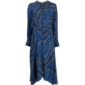 Altuzarra, Dames, Jurken, Blauw, Maat: XL Zijde,