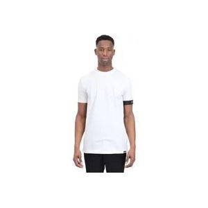 Dsquared2 Wit T-shirt met Zwarte Elastische Band , White , Heren , Maat: L