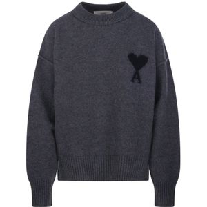 Ami Paris, Dames, Truien, Grijs, Maat: 2XS Wol,