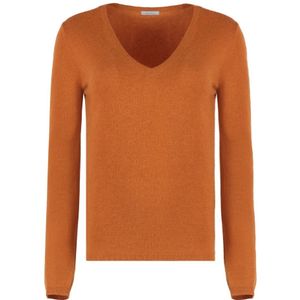 Malo, Dames, Truien, Oranje, Maat: XS Kasjmier,