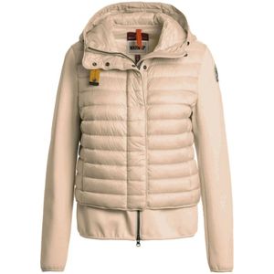 Parajumpers Lorita Hybride Vest met Capuchon , Beige , Dames , Maat: XS