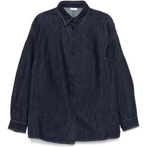 Dries Van Noten - Indigo Blauw Denim Overhemd - Klassieke Kraag - Dames