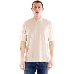 Paolo Pecora, Heren, Tops, Beige, Maat: L Katoen,