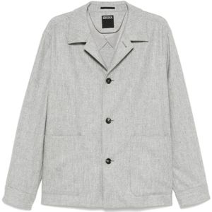 Zegna, Heren, Jassen, Grijs, Maat: XL