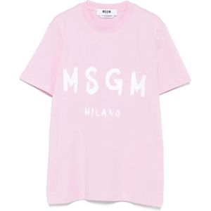 Msgm, Dames, Tops, Roze, Maat: S Katoen,