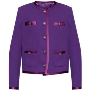 Dolce & Gabbana, Dames, Jassen, Paars, Maat: XS Wol,