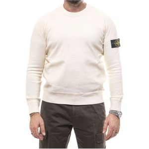 Stone Island, Heren, Truien, Beige, Maat: XL Katoen,