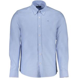 North Sails - Blauw Katoenen Overhemd - Heren - Met Borduurwerk