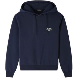 A.P.C. - Rue Madame Paris - Hoodie - Navy Blue - Katoen - Borduurwerk