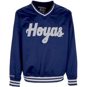 Mitchell & Ness, Heren, Sweatshirts & Hoodies, Blauw, Maat: L Satijn,