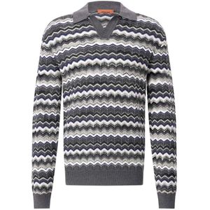 Missoni, Heren, Truien, Grijs, Maat: M Wol,