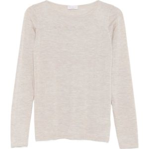 Brunello Cucinelli, Dames, Tops, Bruin, Maat: S Kasjmier,