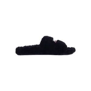 Balenciaga Heren Furry Slide Sandal Zwart , Black , Heren , Maat: 45 EU