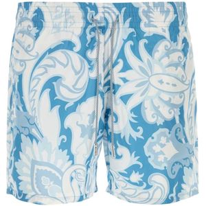 Etro, Heren, Badkleding, Blauw, Maat: L Poliester,