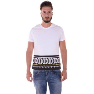 Versace Jeans Couture, Heren, Tops, Wit, Maat: M Katoen,