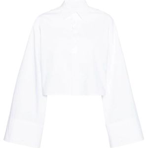 MM6 Maison Margiela, Dames, Blouses & Shirts, Wit, Maat: S Katoen,