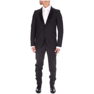 Emporio Armani, Heren, Pakken, Zwart, Maat: S Zijde,