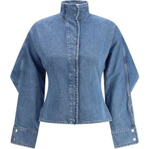 Marine Serre, Dames, Jassen, Zwart, Maat: XS Denim,