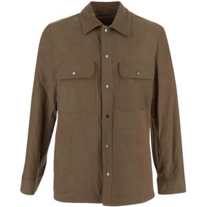 Salvatore Santoro, Heren, Jassen, Beige, Maat: 2XL Leer,