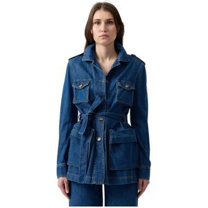 Ermanno Scervino, Dames, Jassen, Blauw, Maat: XS Denim,