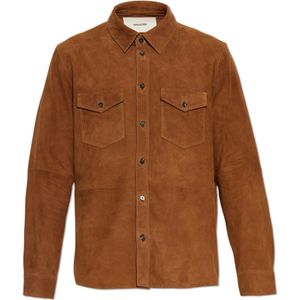 Zadig & Voltaire, Heren, Overhemden, Bruin, Maat: S Suède,